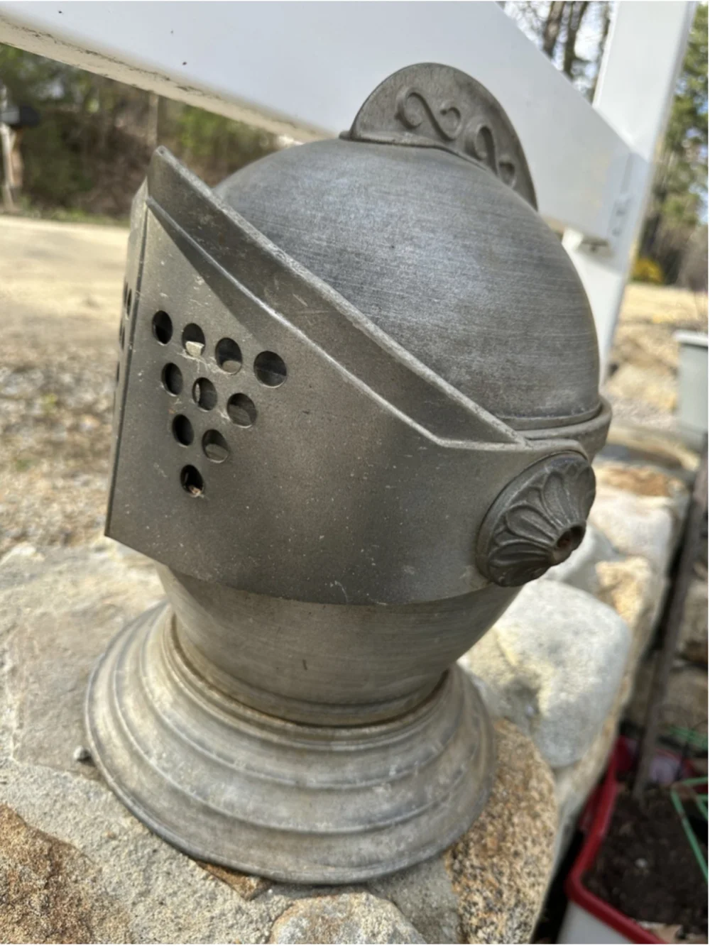 Vintage 60-70’s Italy Metal Armor Medieval Ice Bucket King Knight Helmet Barware